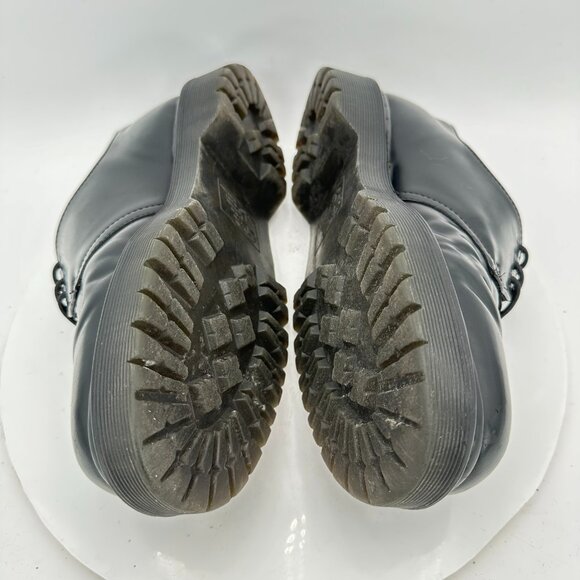 Dr Martens 1461 Women Size 9 Black Smooth Leather Platform Lace Up Derby Shoes - Picture 7 of 12